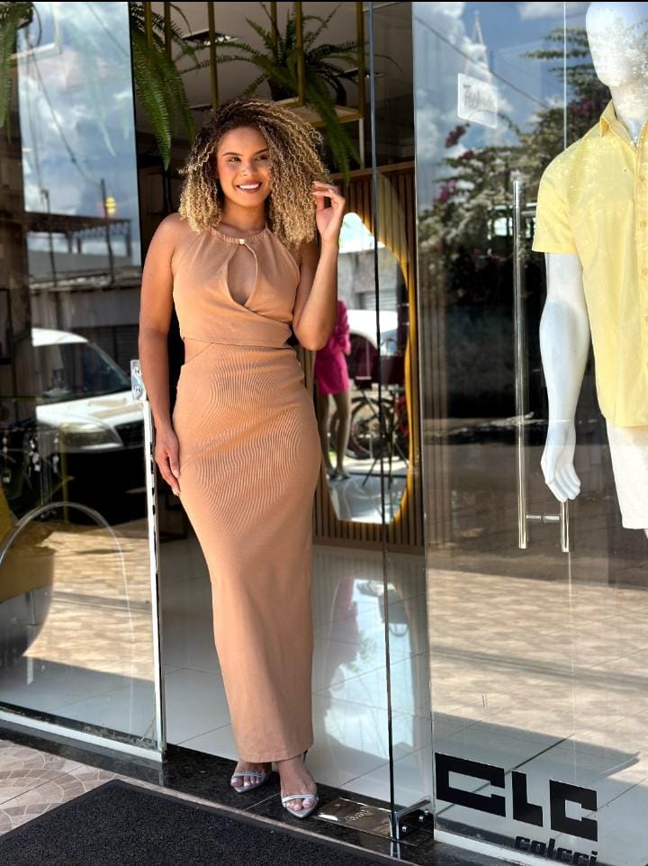 Vestido Super Midi Frente Unica Lança Perfume LP