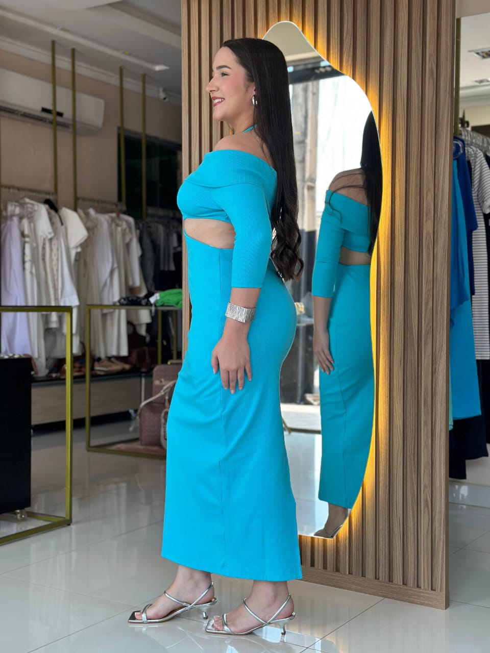 Vestido Super Midi Com Cut Out Lança Perfume LP - Imagem 2
