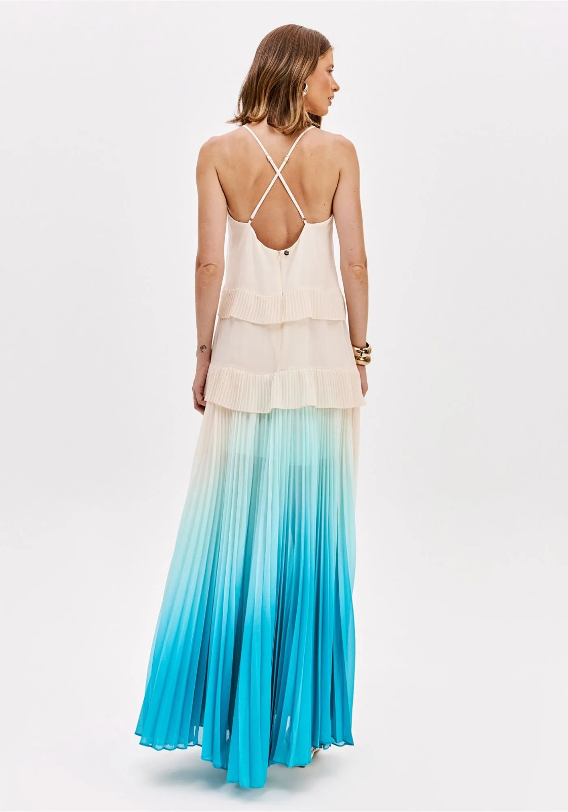 Vestido Longo Plissado Lança Perfume LP - Imagem 2