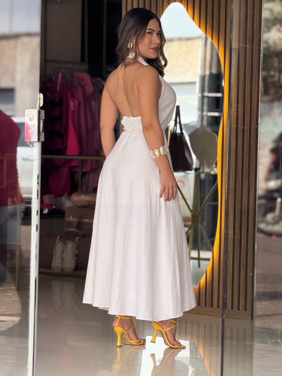 Vestido Super Midi Com Linho My Favorite MF - Imagem 2