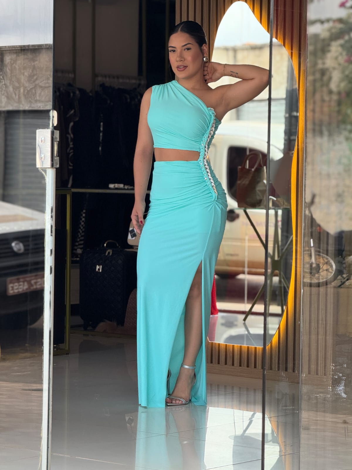 Vestido Longo Ombro Ùnico Lança Perfume LP - Imagem 2