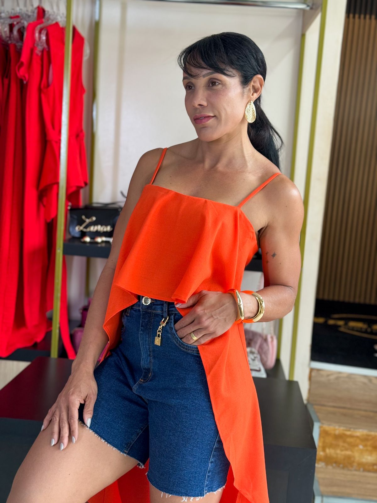 Blusa Frente Única Mullet Com Linho My Favorite MF - Imagem 2