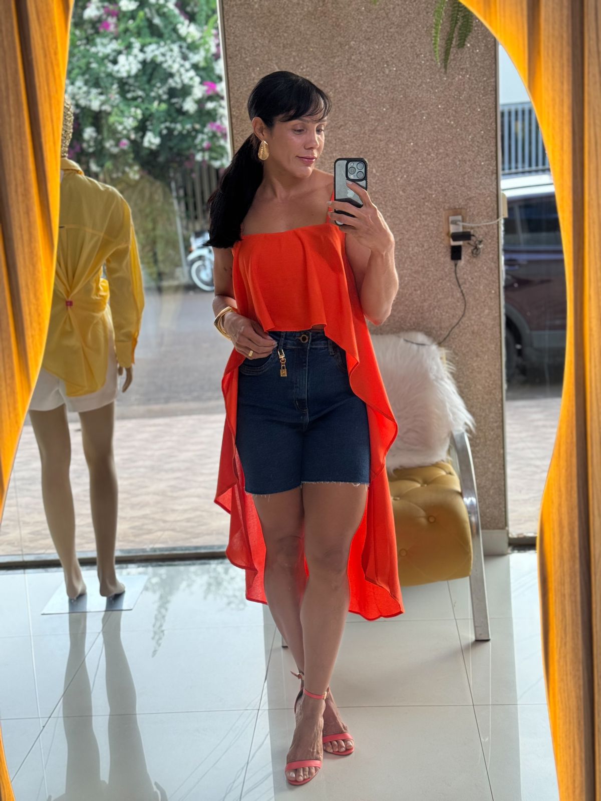 Blusa Frente Única Mullet Com Linho My Favorite MF