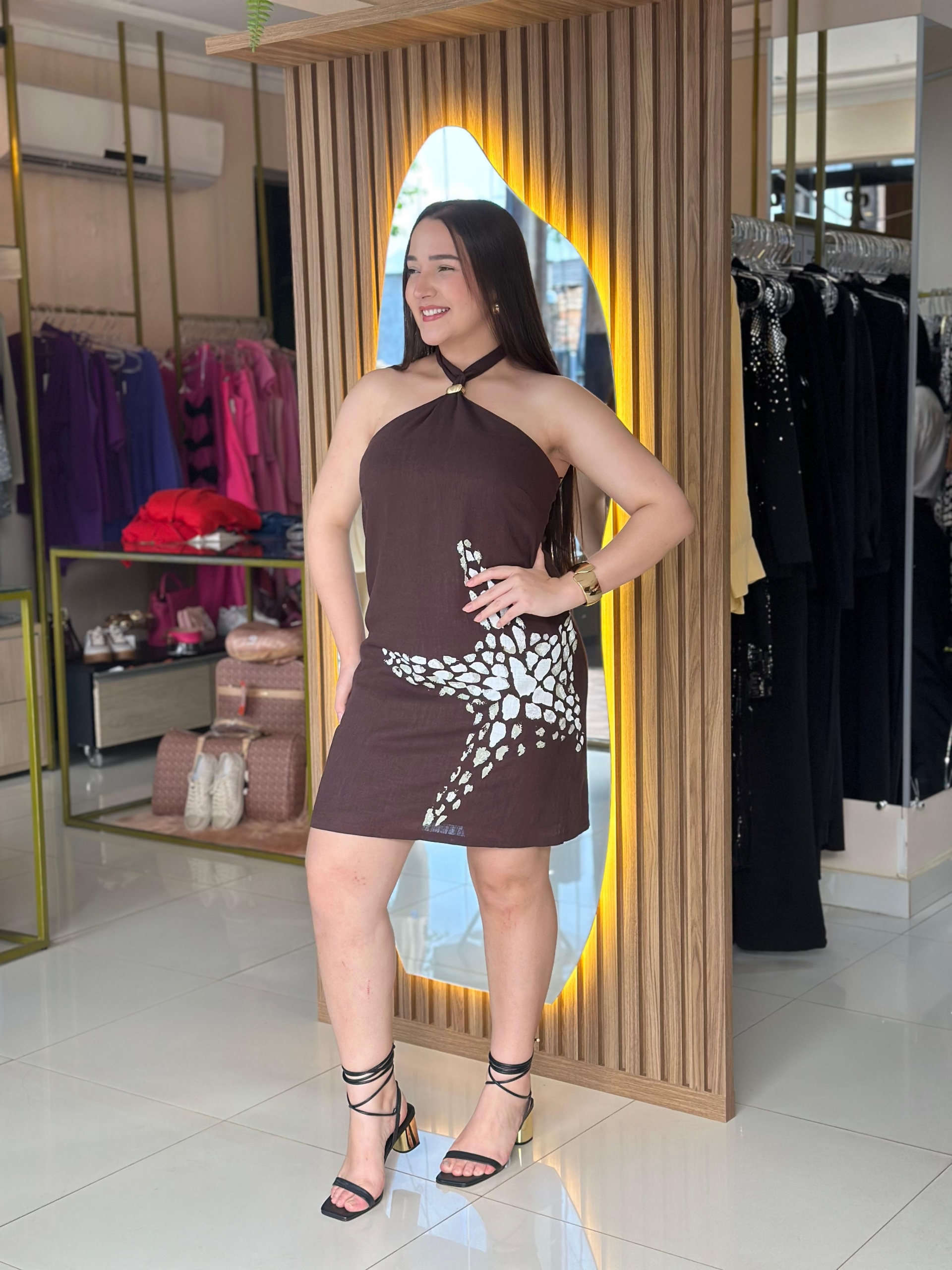 VESTIDO FRENTE UNICA COM LINHO MY FAV.