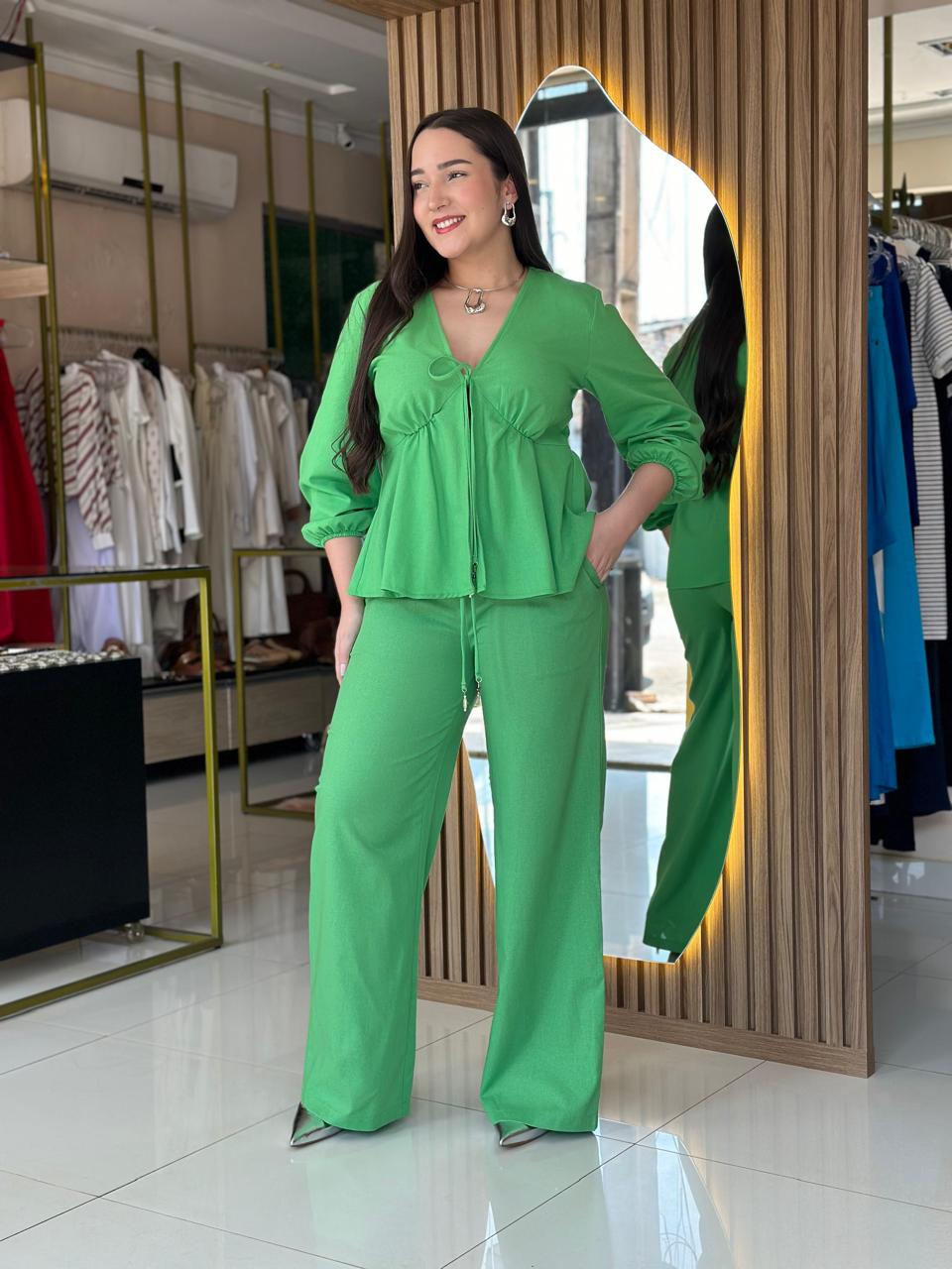 CALCA COS DE ELASTICO COM LINHO MFT