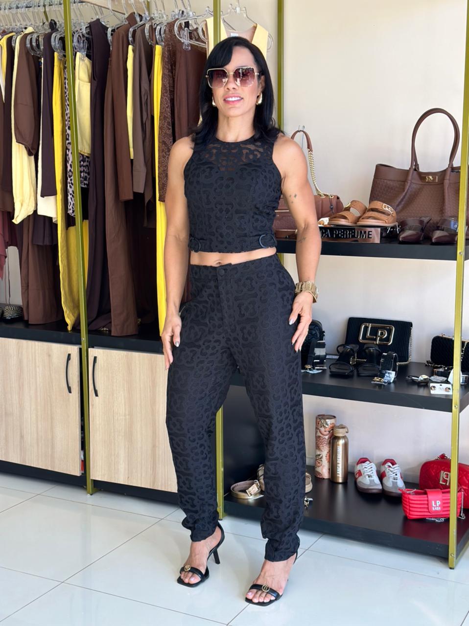 LUXX CONJ TOP E CAL MALHA TELINHA