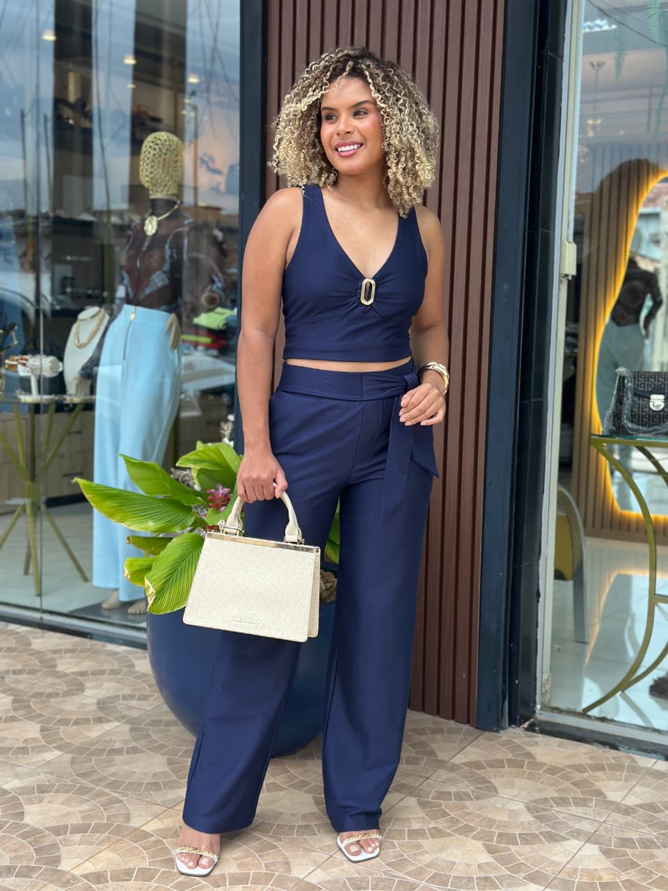 LUXX CONJ TOP E CAL MALHA TWISTER