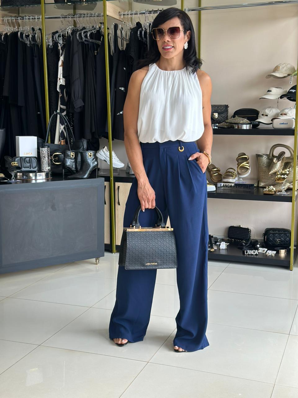 CALCA RETA CINTURA ALTA