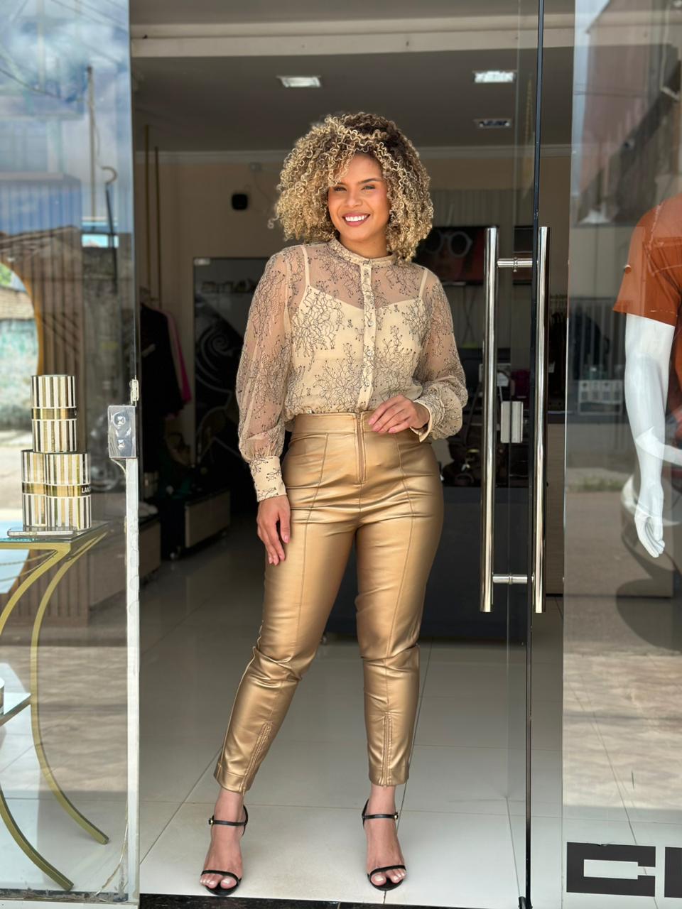 ADAMA CAMISA MISTO POLIAMIDA RENDA MANGA LONGA